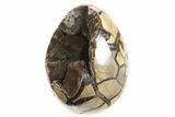 Septarian Dragon Egg Geode - Black Crystals #304616-2